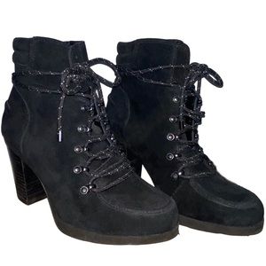 Black Suede Gianni Bini Bootie